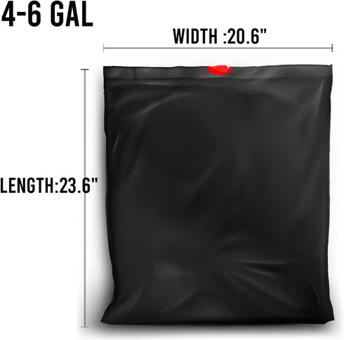 150 Count Bulk Value Pack Drawstring Trash Bags, 4-6 Gallon, Black & Unscented, Multi-purpose Garbage Bags