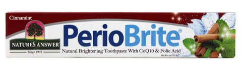 Nature's Answer Periobrite Toothpaste, Cinamint, 4 Ounce, (3 Pack) | Teeth Whitening, Fresh Breath, Stain Removal
