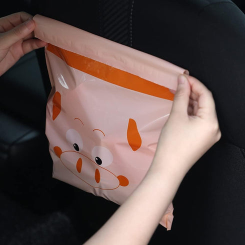 60pcs Easy Stick-On Car Trash Bags, Waterproof Leak Proof Disposable Garbage Bags for Kitchen Cleaning