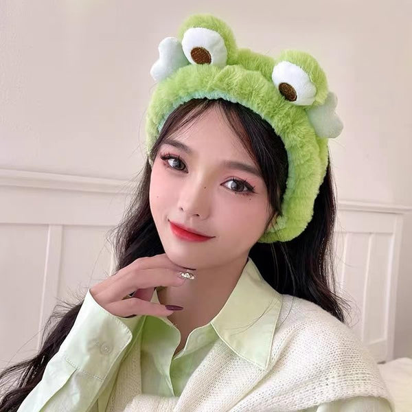 Frog Headband for Women, Cute Animal Makeup Hairband for Washing Face, Lovely Hair Accessories