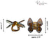 Parcelona French Butterfly Hair Claw - Small 1 3/4" Celluloid No Slip Grip, Strong Hold for Women and Girls