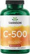 Swanson Vitamin C w/Rose Hips - Herbal Supplement for Skin, Heart & Immune Health, 250 Capsules