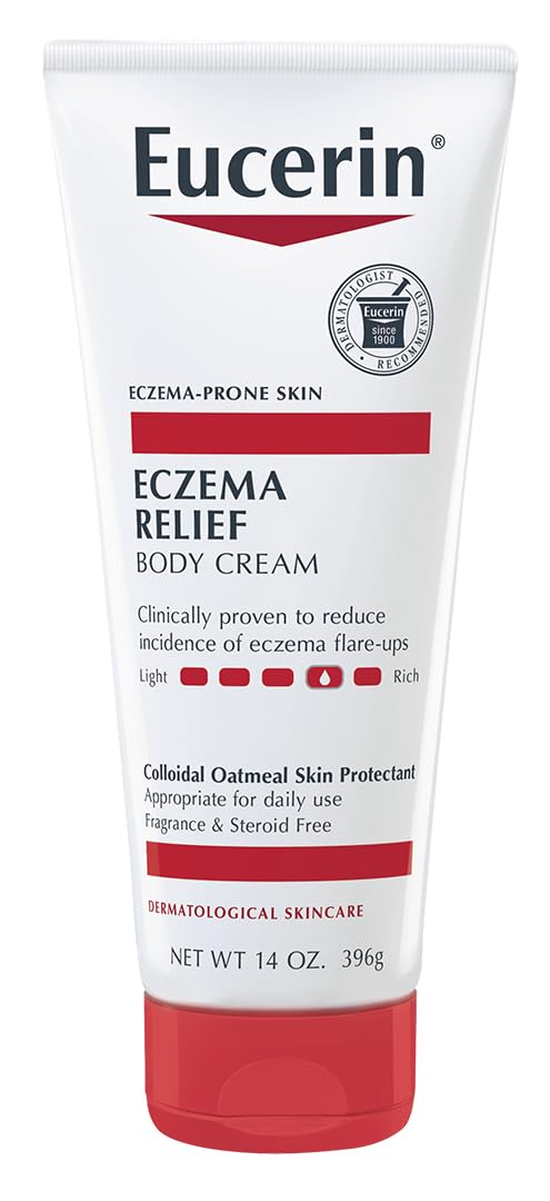 Eucerin Eczema Relief Body Cream with Colloidal Oatmeal, Ceramide-3 and Licorice Root Extract, 14 Oz Tube