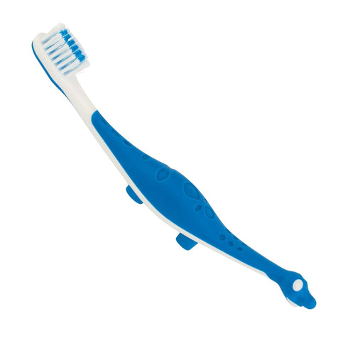 Practicon SmileGoods Y301 Dinosaur Child Toothbrush, Soft Bristle, Individually Packaged, Assorted Colors Bulk Pack