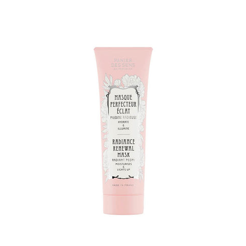 Panier des Sens Face Mask Hydration & Radiance, with Hyaluronic Acid + Pink Clay + Rose Oil, 98% Natural Ingredients,