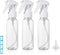 Travel Size Spray Bottle Set, 3.4oz/100ml Plastic Fine Mist Spray Bottles, 3pcs Clear Trigger Sprayer with Funnel
