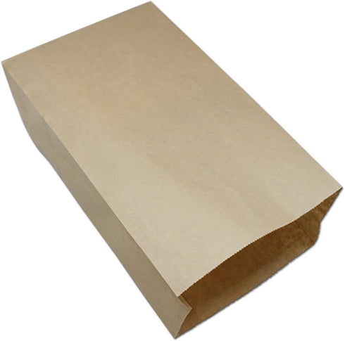 PABCK Flat Bottom Brown Kraft Paper Wax Bags, 50 Pcs Food Storage Containers for Lunch, Sandwich, Craft