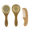 BESPORTBLE Newborn Hair Care Brush Set Wooden Comb and Massager for Toddler