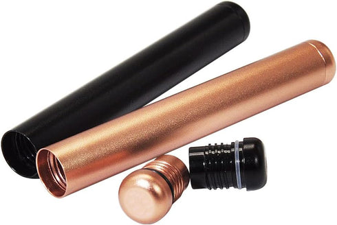 Metal Air Tight Tube Pill Container, Waterproof Storage Tube, Lightweight Portable for Travel (3 Pack)