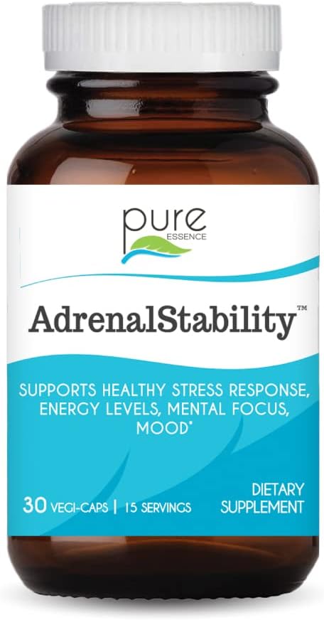 Adrenal Stability by Pure Essence - Adrenal Fatigue Supplement with Ashwagandha, Holy Basil - Supports Healthy Stress