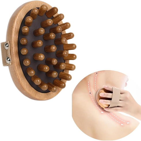 ZeroNever (1 Natural Beech Wooden Massage Comb for Body and Scalp, Meridian Trigger Point Massager Piece)
