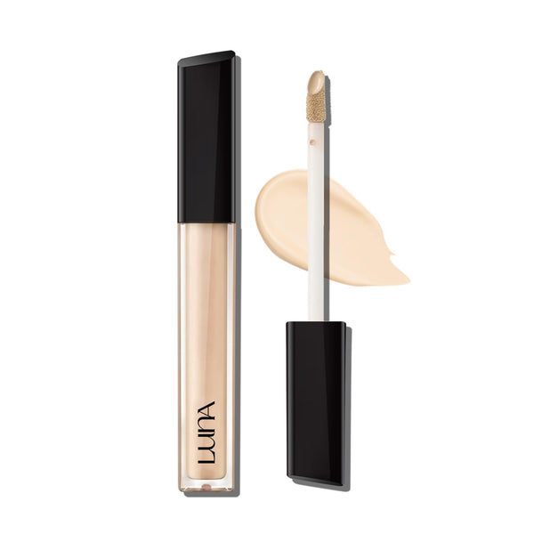 LUNA Full Coverage Long-Lasting Tip Concealer Cover-Fit (#01 Vanilla) for Dark Circles, Fine Lines, Redness &