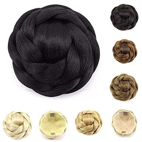 Synthetic Hair Bun Donut Braided Hair Chignon Accessories Large Size (#1003)