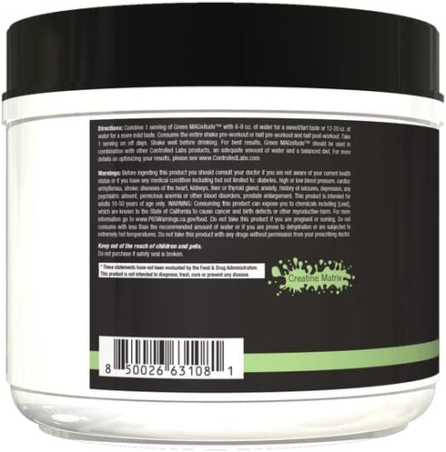 CONTROLLED LABS Green Magnitude Supplement, Sour Green Apple, 30 Servings, Promotes Strength & Stamina
