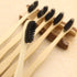N-amboo Pack 6 Hard Toothbrush Bamboo Toothbrush for Adult Manual Toothbrsuh Hard Bristles