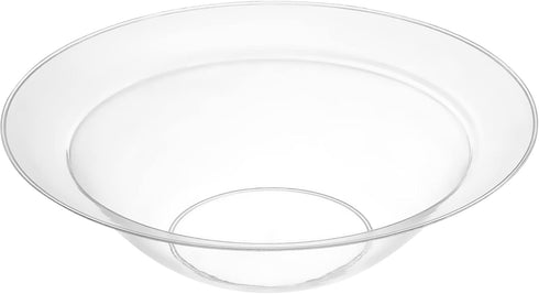 PLASTICPRO 10 oz, 40 Pack, Premium Heavy Weight Crystal Clear Disposable Plastic Cereal & Soup Bowls