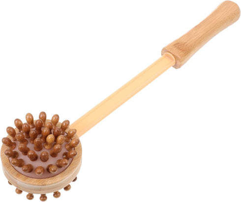 Bamboo Massage Hammer Handheld Wood Massager for Neck Shoulder Back Acupoint Therapy