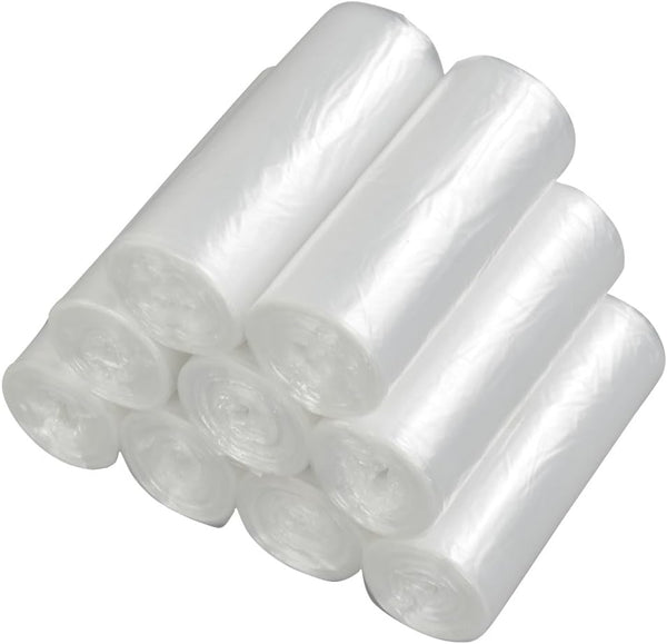 Clear 5 Gallon Garbage Bags, Trash Bags, 225 Counts