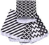Tvoip 50 Pcs 5 x 7 Inches White and Black Striped Paper Bags, Holiday Wedding Favor Treat Bags