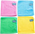 UberGreen Microfiber 4-Pack Cleaning Cloth With Silver - (Blue, Yellow, Green, Rose) - Eco-Friendly Cleaning With Just