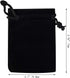 Nydotd 100pcs 2 X 2.8 inch Black Velvet Cloth Jewelry Pouches, Velvet Drawstring Bags for Wedding Favors, Gifts.