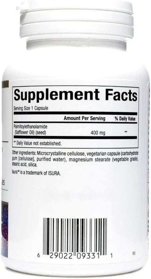 Bioclinic Naturals Pea Palmitoylethanolamide 400 mg - 90 Vegetarian Capsules