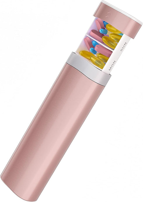 with Leak-Proof Slide Lock | Portable Pill Case for Vitamins & Medications