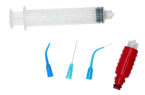 Oral Breeze Deep Pocket Irrigator Tips and Syringe, Low Flow Solution, Compatible with Oral Breeze Irrigator