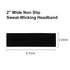 TERSE Non Slip Elastic Headbands for Women Short Hair, Soft Fabric Hair Bands for Workout Yoga Running, Thin Hair Wrap