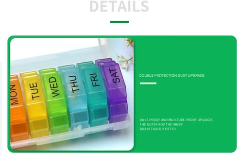 nafengldf 4 7 28 Weekly Pill Organizer Times a Day, Large Pill Dispenser Day with Extra Large Compartments, Portable