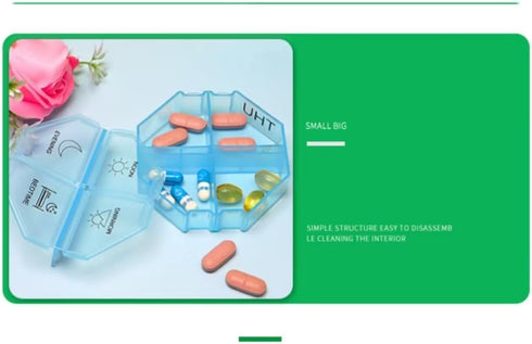 nafengldf 4 7 28 Weekly Pill Organizer Times a Day, Large Pill Dispenser Day with Extra Large Compartments, Portable