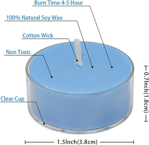 DEYBBY SoyWax Scented Tealight, 12 Pack Natural Fragrance Long Lasting Aromatherapy Candle Set