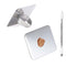 KissDate Makeup Mixing Palette - Stainless Steel Spatula Tray with Foundation Spatula, Cosmetic Mixer for Nail Art