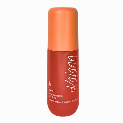 Nail & Cuticle Oil - Peach Scented, Jojoba Oil, Vitamin E + B, Fragrance, Cuticle Softener, Nail Strengthener - Pump