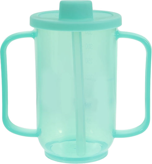 iplusmile Adult Sippy Cups, Plastic Mug with 2 Handles, Spill Proof Drinking Cups for Elderly Care