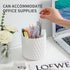 Makeup Brush Holder Organizer, 360° Rotating 5 Slot Cup for Cosmetics, Bathroom Vanity Storage