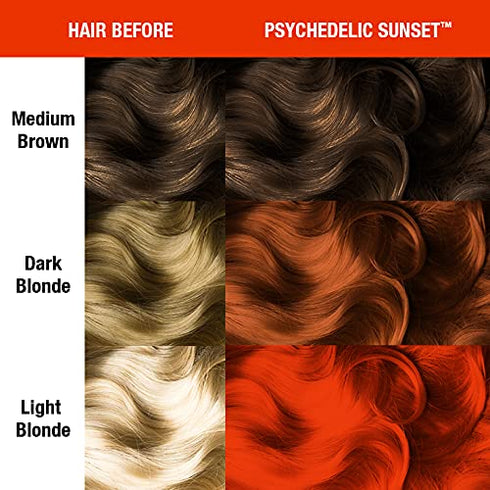 MANIC PANIC Classic Psychedelic Sunset Semi Permanent Hair Color, Neon Orange, 4oz, Vegan & Cruelty-Free