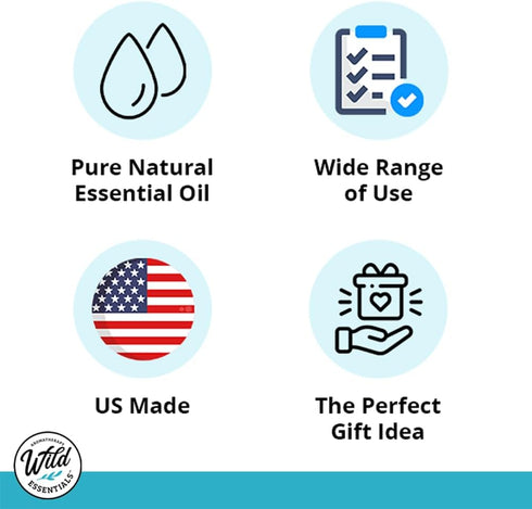 Wild Essentials 100% Pure White Sage Essential Oil - 10ml, Premium Grade, Cleansing, Relaxing, Made in the USA