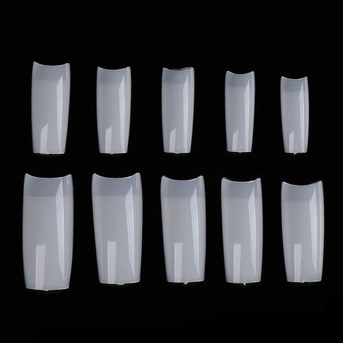 Yimart 500pcs Natural French Acrylic Style Artificial False Nails Tips with Box (Natural)