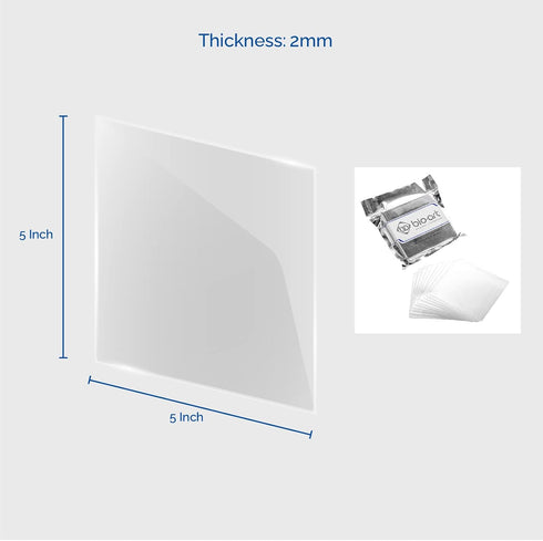 Dental Soft Splint, 10 Sheets 2.0 mm Dental Lab Thermoforming Material for Vacuum Forming Machine 5'' x 5''