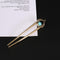 Metal French Hair Pins for Women, Turquoise U Shaped Hair Pin for Thick Hair Buns and Twists