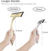 OPERNEE 14 Inches Shower Squeegee with Self Adhesive Hook, Stainless Steel Squeegee Cleaner, All-Purpose Window Scraper