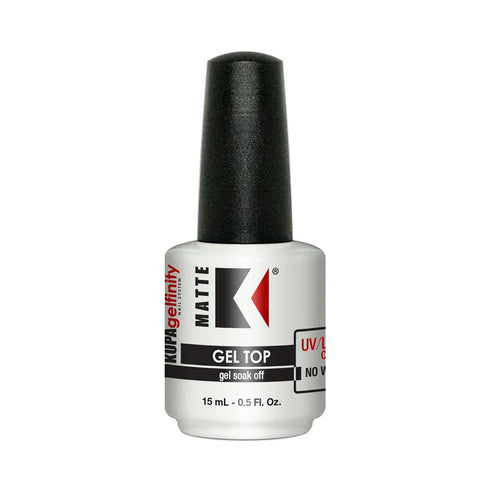 KUPA GelFinity Soak Off Gel Top Coat Matte Finish (No Wipe) 0.5 Fl Oz