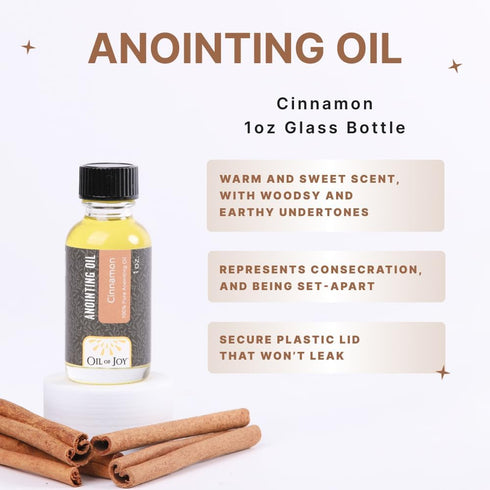 Oil Of Joy 1oz Anointing Oil Cinnamon Holy Oil for Prayers for Personal Use