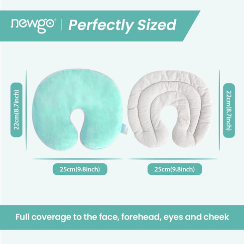 NEWGO Microwave Heating Pad for Face, Hot Cold Gel Ice Pack for Sinus Pressure Relief