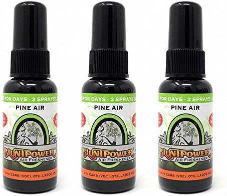 BluntPower Concentrated Air Freshener (Pine Air, 3 Pack) - Premium Oil Based Spray for Home & Car