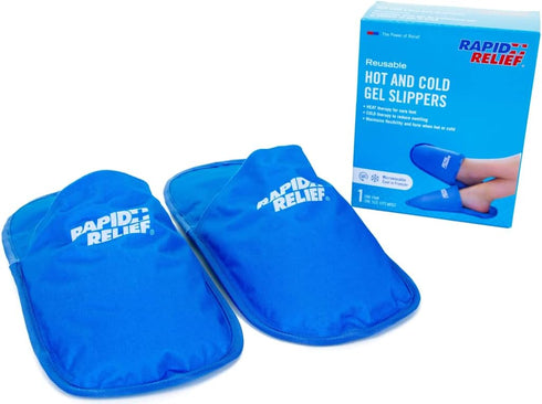 Rapid Relief Hot and Cold Therapy Slippers for Swollen and Painful Feet - Fast and Effective Relief for pain associated