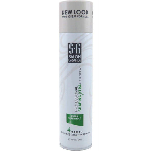 Salon Grafix Professional Shaping Hair Spray, Extra Super Hold, 10 oz (Pack of 2)