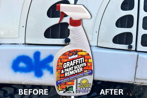 Pro Strength Cleaner for Graffiti, Paint Scuff, Overspray, Paint Spills, Permanent Markers - Brick Walls, Vehicles