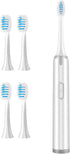 Sonic Electric Toothbrush with Soft Brush Heads Cleaner Portable Non-Rechargeable Battery Operated